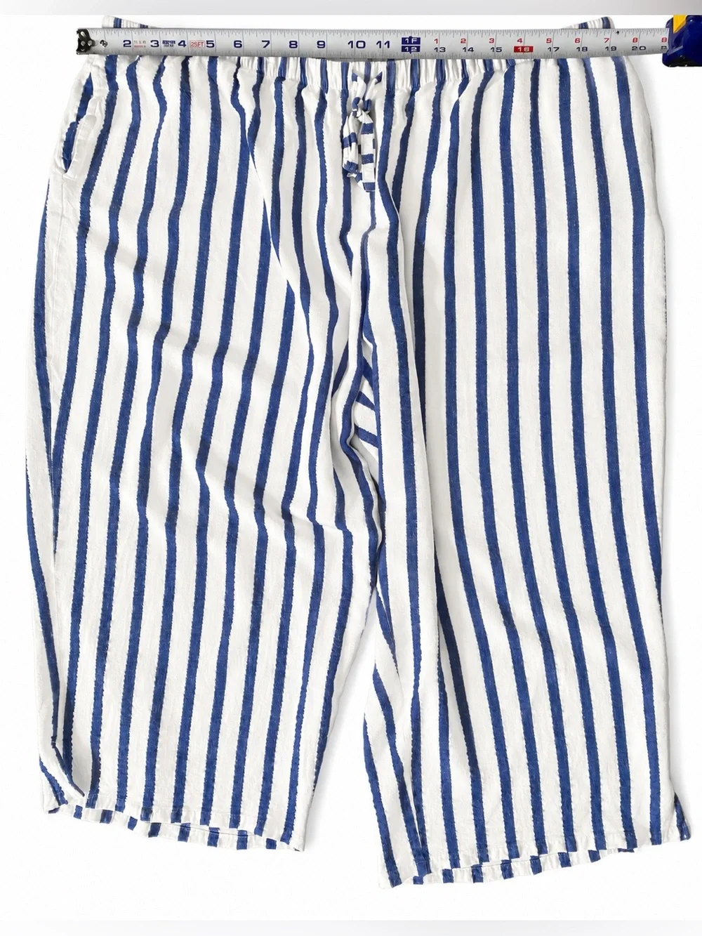 Women's Pajamas Blue & White Striped Set XL - Picture 5 of 10